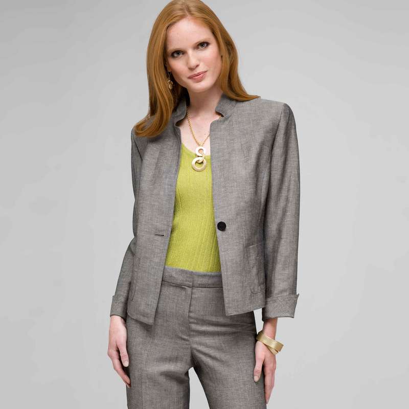 Washable Linen 2 Pocket Jacket, , large image number 0